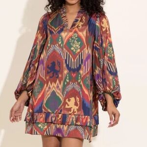 Alden Adair Liza Dress in Royal IKat